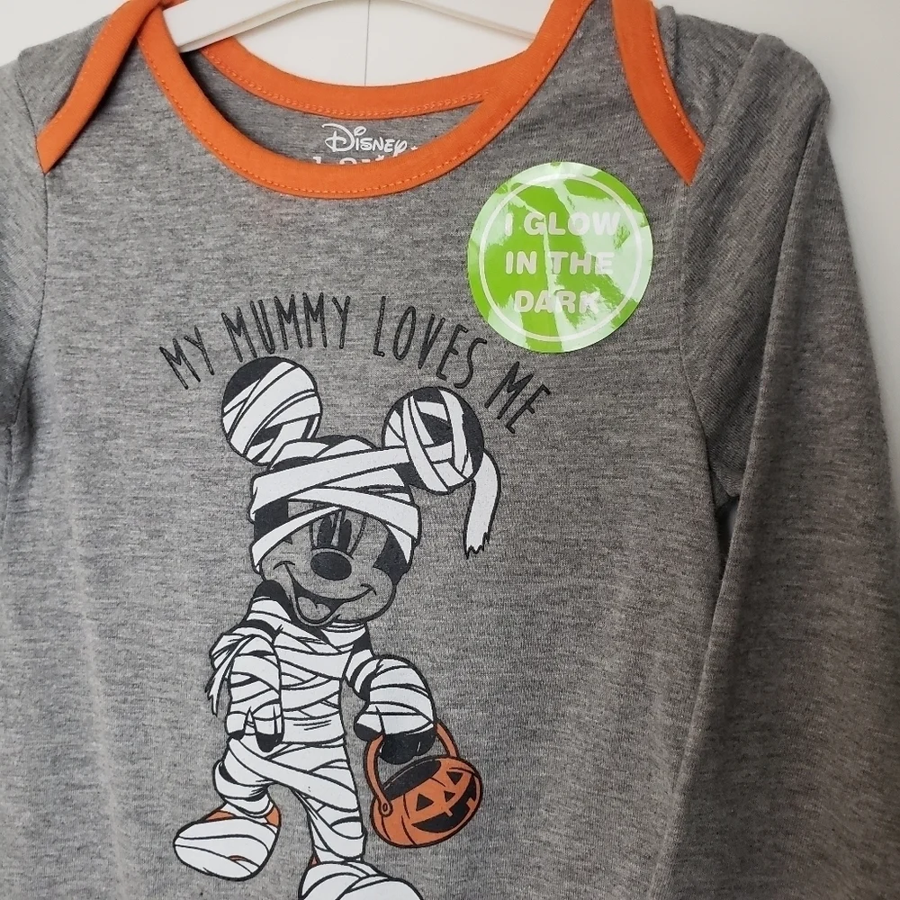 Disney Halloween PJ glow in the dark suit/romper